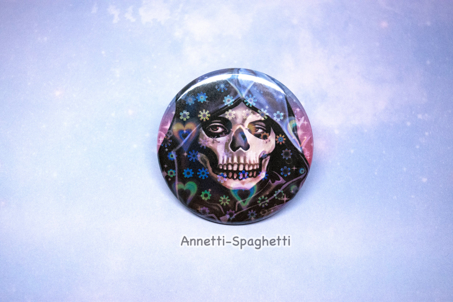 Call of Bro Azrael Ghost Heart Holographic Large Button