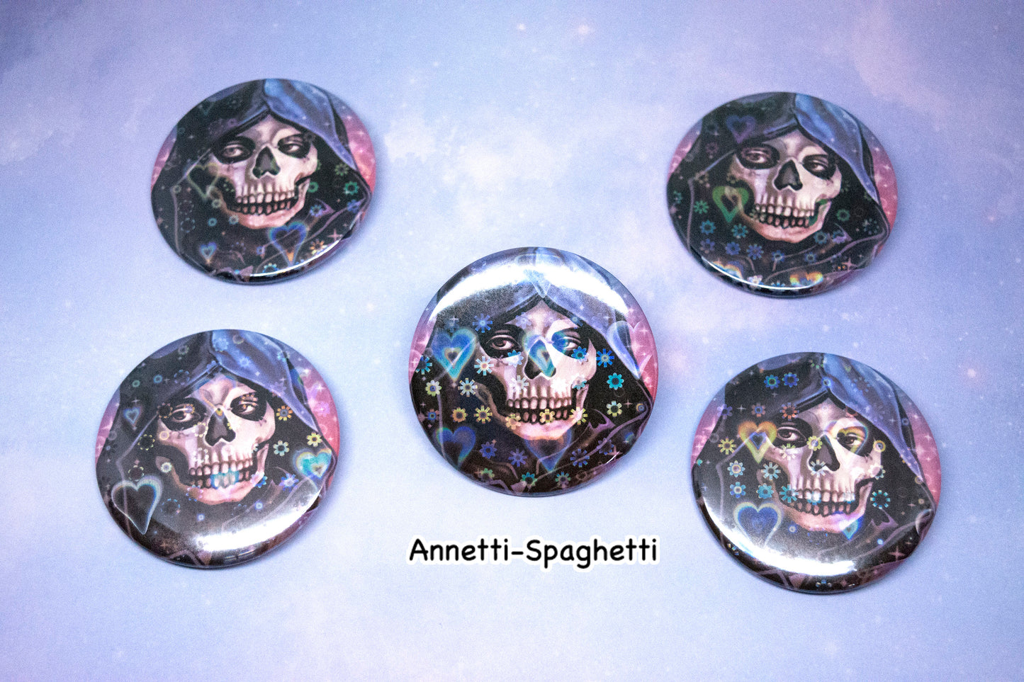 Call of Bro Azrael Ghost Heart Holographic Large Button
