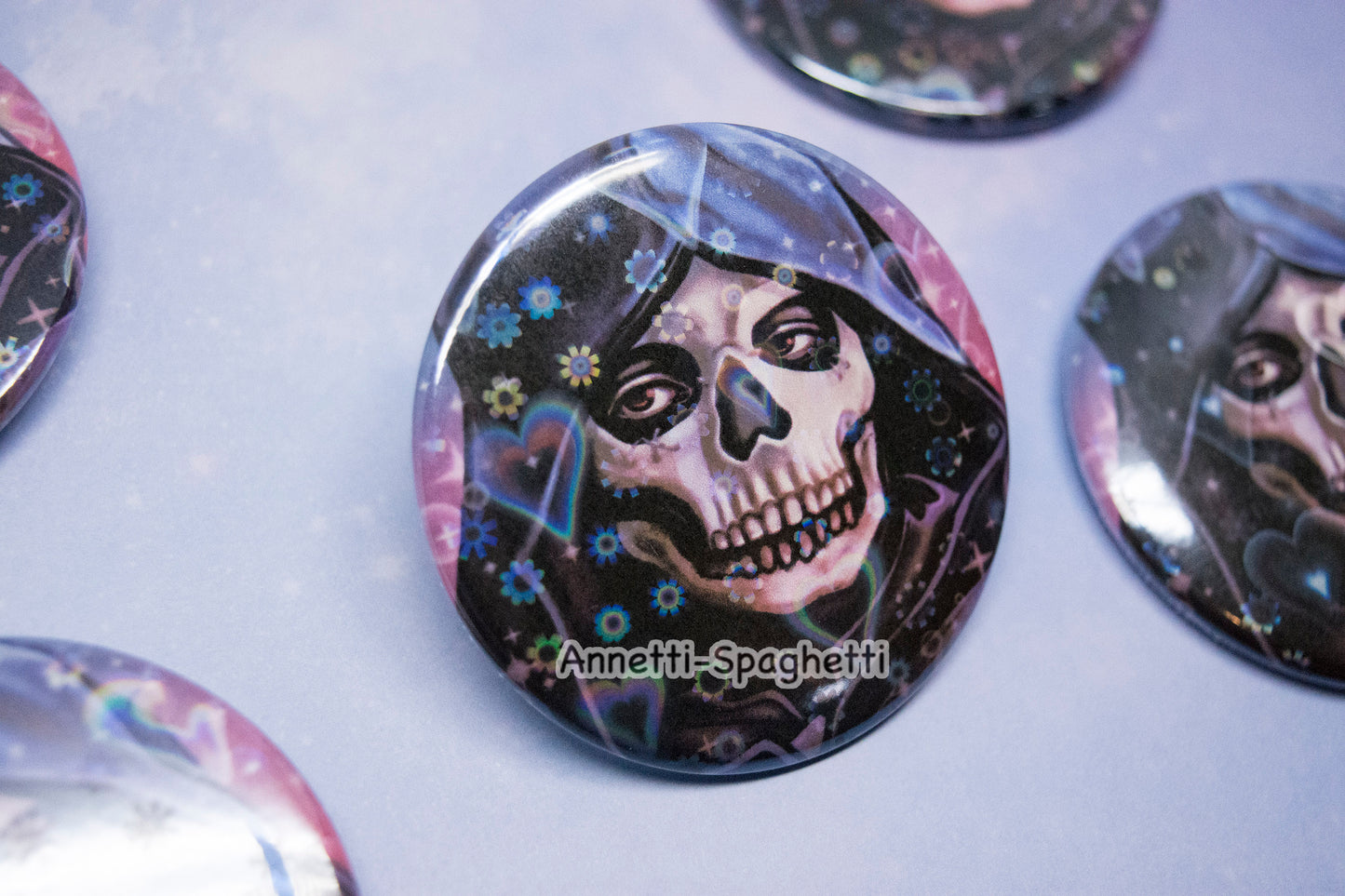 Call of Bro Azrael Ghost Heart Holographic Large Button