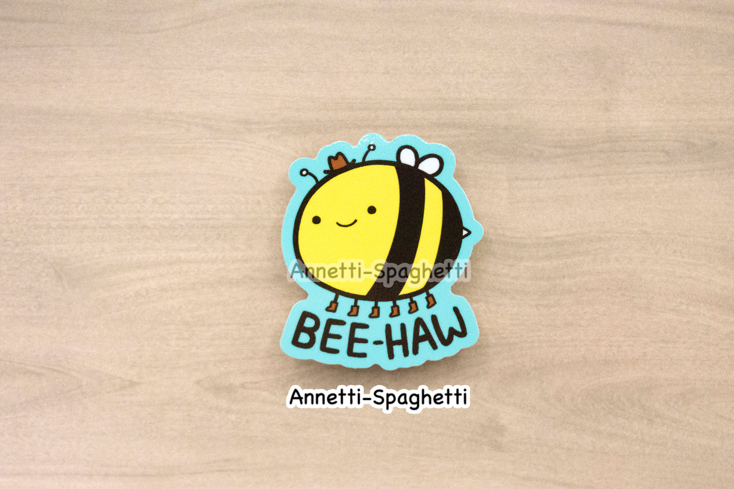 Beehaw Cowboy Bee 2.5 Inch Sticker