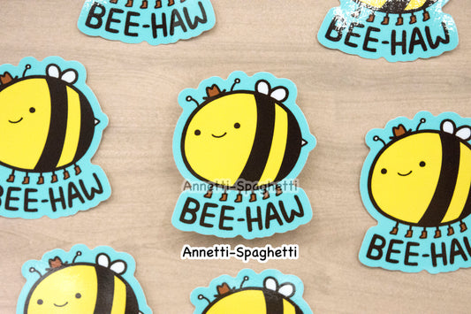 Beehaw Cowboy Bee 2.5 Inch Sticker