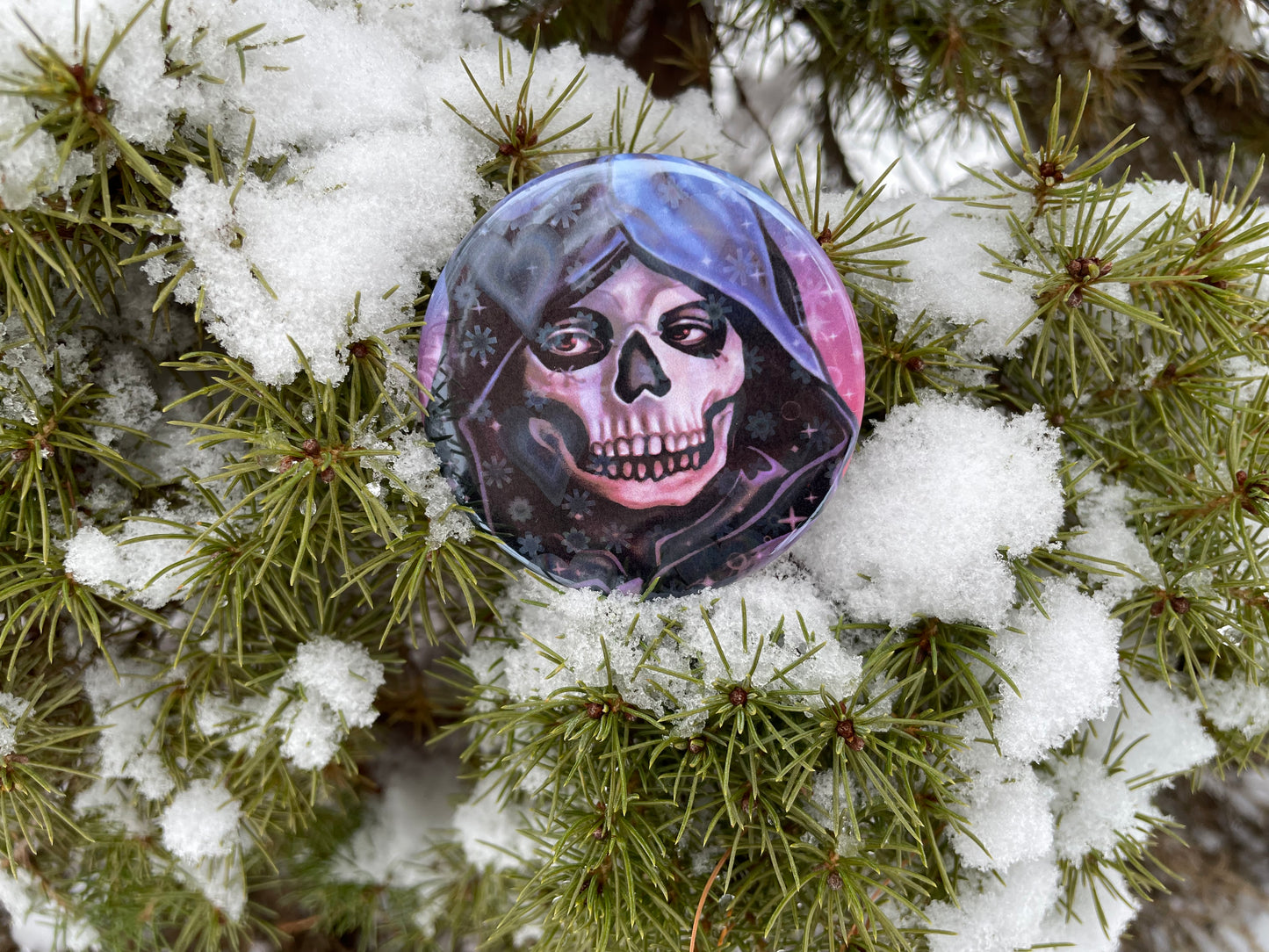 Call of Bro Azrael Ghost Heart Holographic Large Button