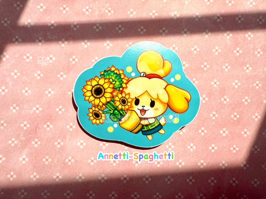Sunflower Isabelle Video Game 3 Inch Sticker