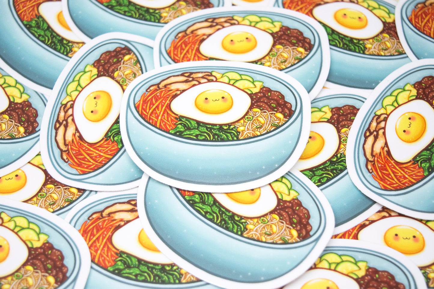 Korean Bibimbap/Mixed Rice Dish with Egg 2.5 Inch Sticker