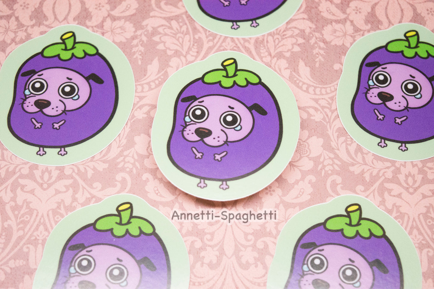 Eggplant Courage 2.5 Inch Sticker
