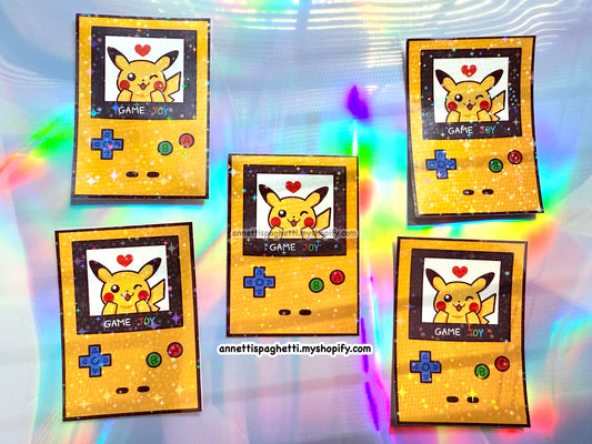 90s Nostalgia Game Joy Sparkly Sticker
