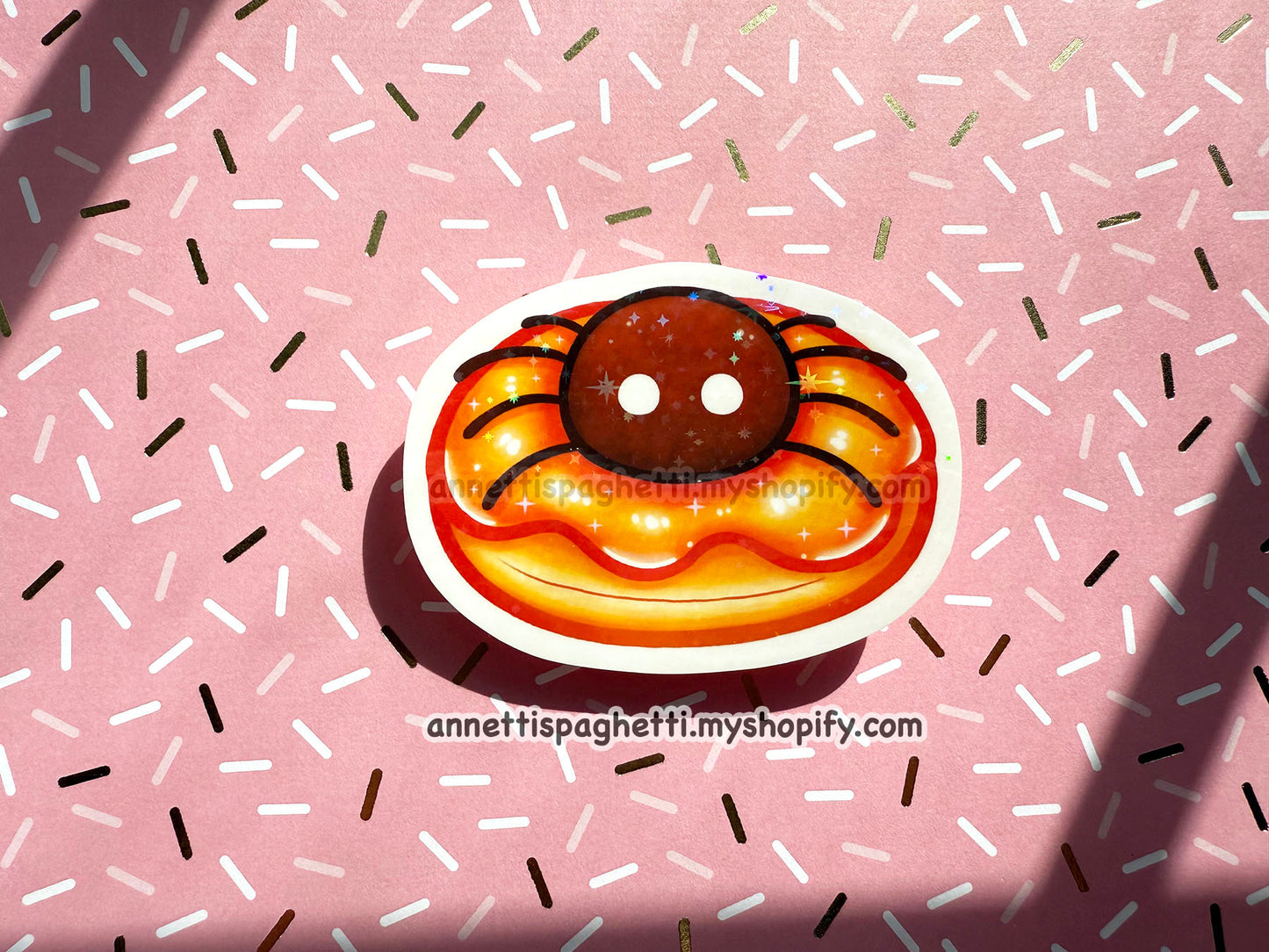 Kawaii Halloween Spider Donut Sticker