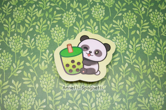 Cute Panda Boba 2.5 Inch Sticker