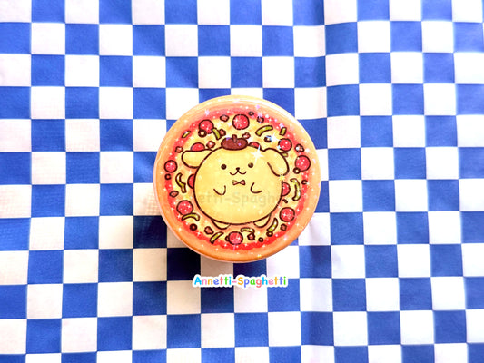Pizza Dog Sparkle Holo Large Button