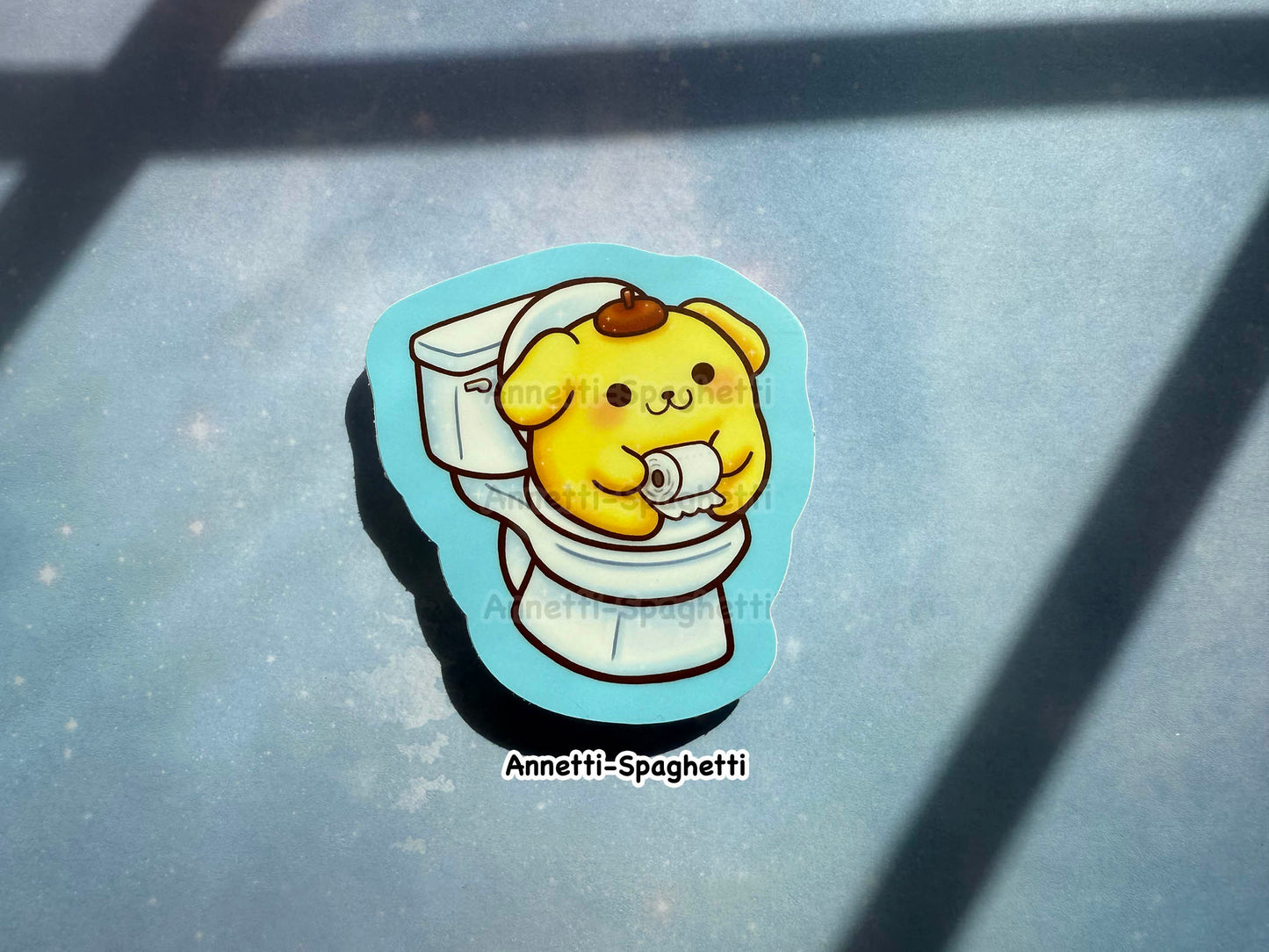 Kawaii Puppy Toilet Sticker