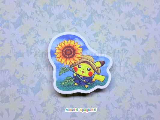 Sunflower Pika Sticker