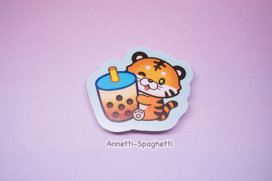 Cute Tiger Boba 2.5 Inch Sticker