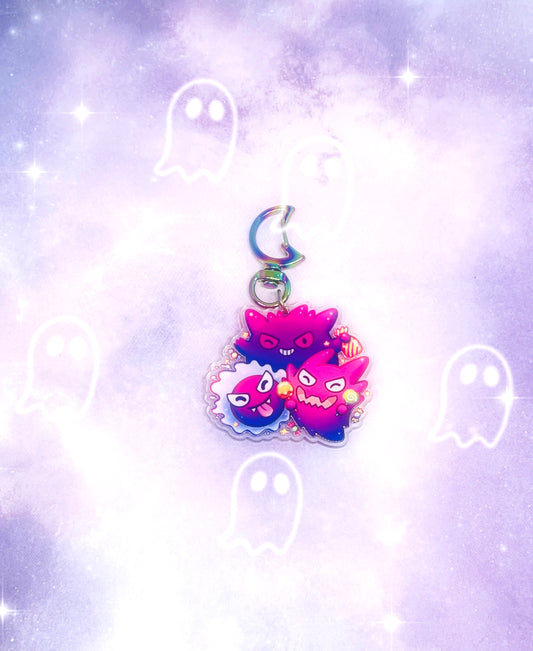 Ghost Friends Charm Keychain