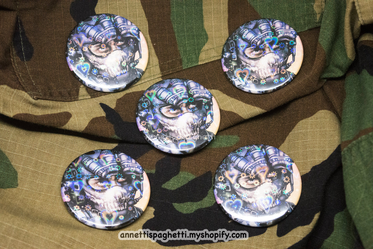 Call of Bro Keegan Heart Holographic Large Button