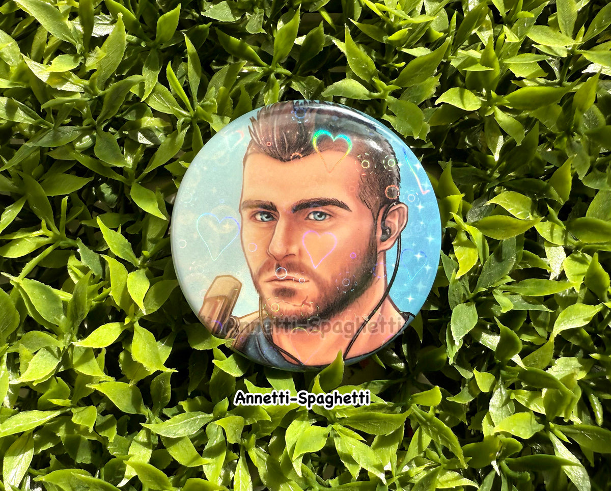 Call of Bro Soap Heart Holo Large Button
