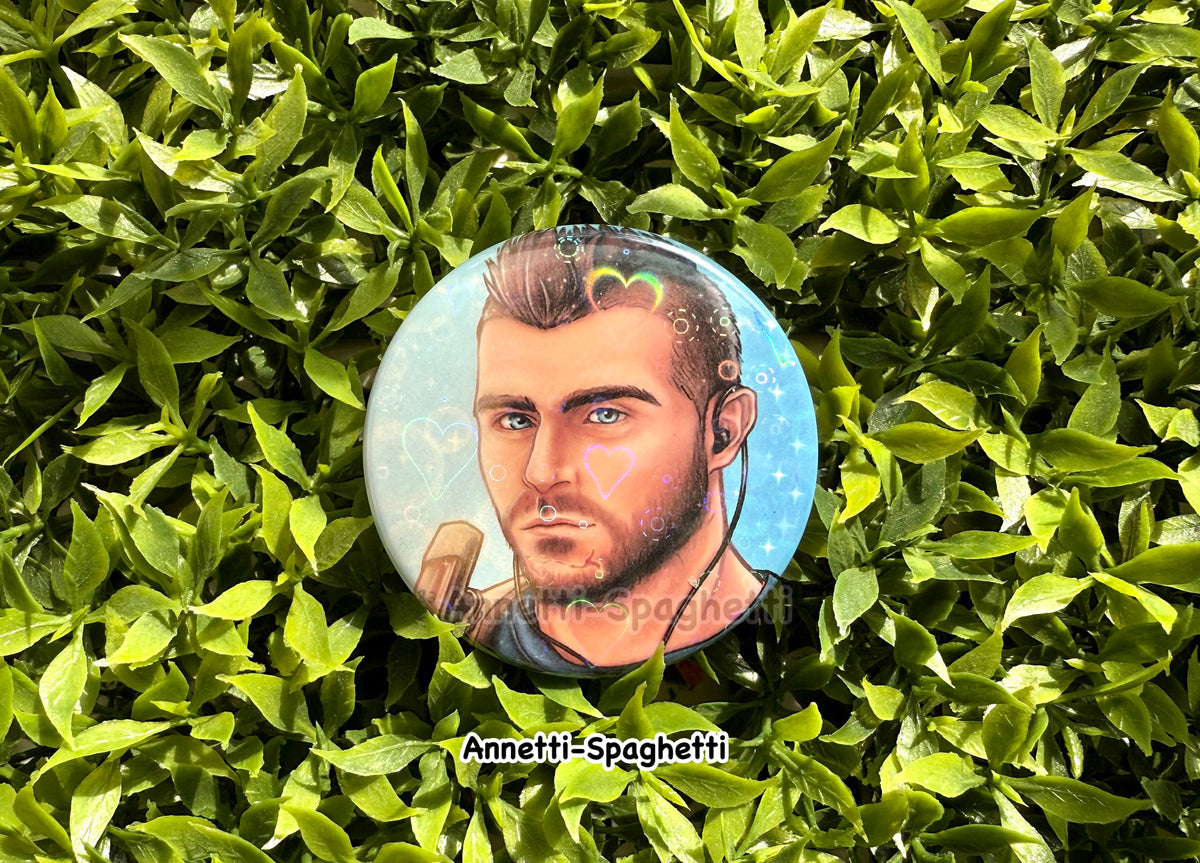 Call of Bro Soap Heart Holo Large Button
