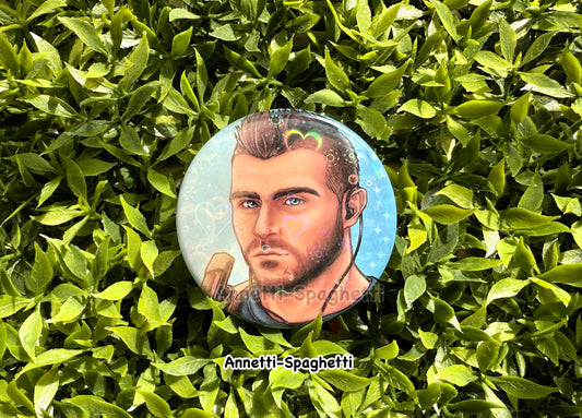 Call of Bro Soap Heart Holo Large Button