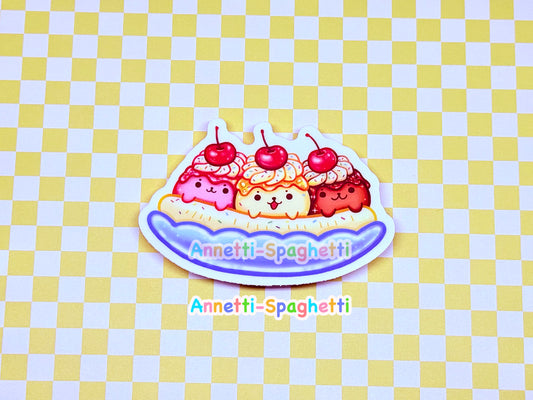 Cute Banana Split Sticker