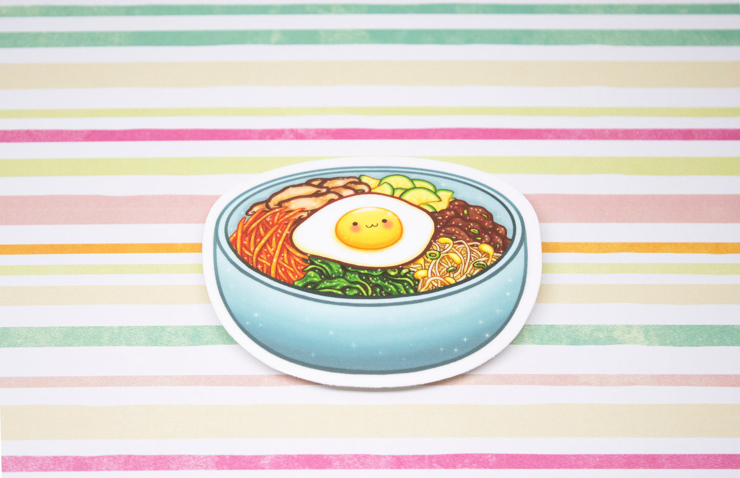 Korean Bibimbap/Mixed Rice Dish with Egg 2.5 Inch Sticker