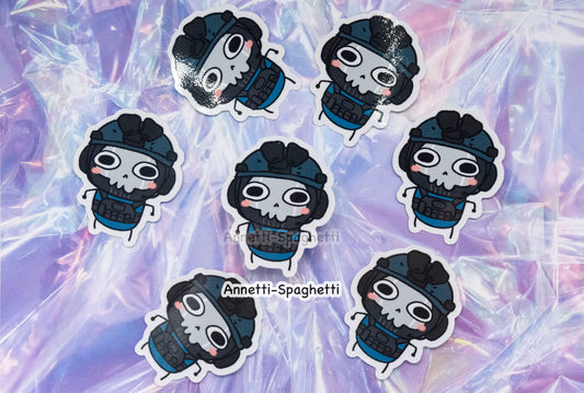 Call of Bro Chibi Ghost 2.5 Inch Sticker