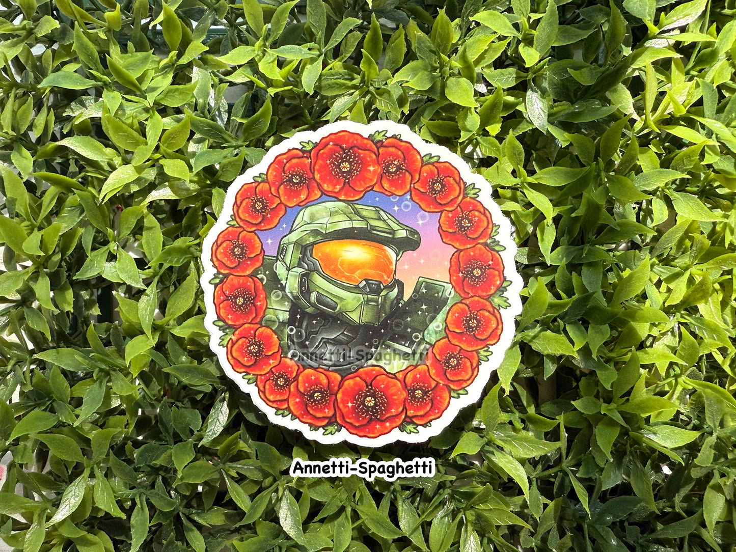 Red Poppy Wreath Chief Sticker