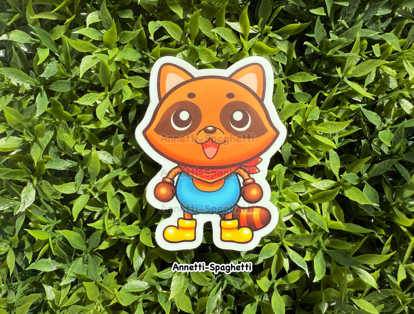 Kawaii Raccoon Mascot Stickers