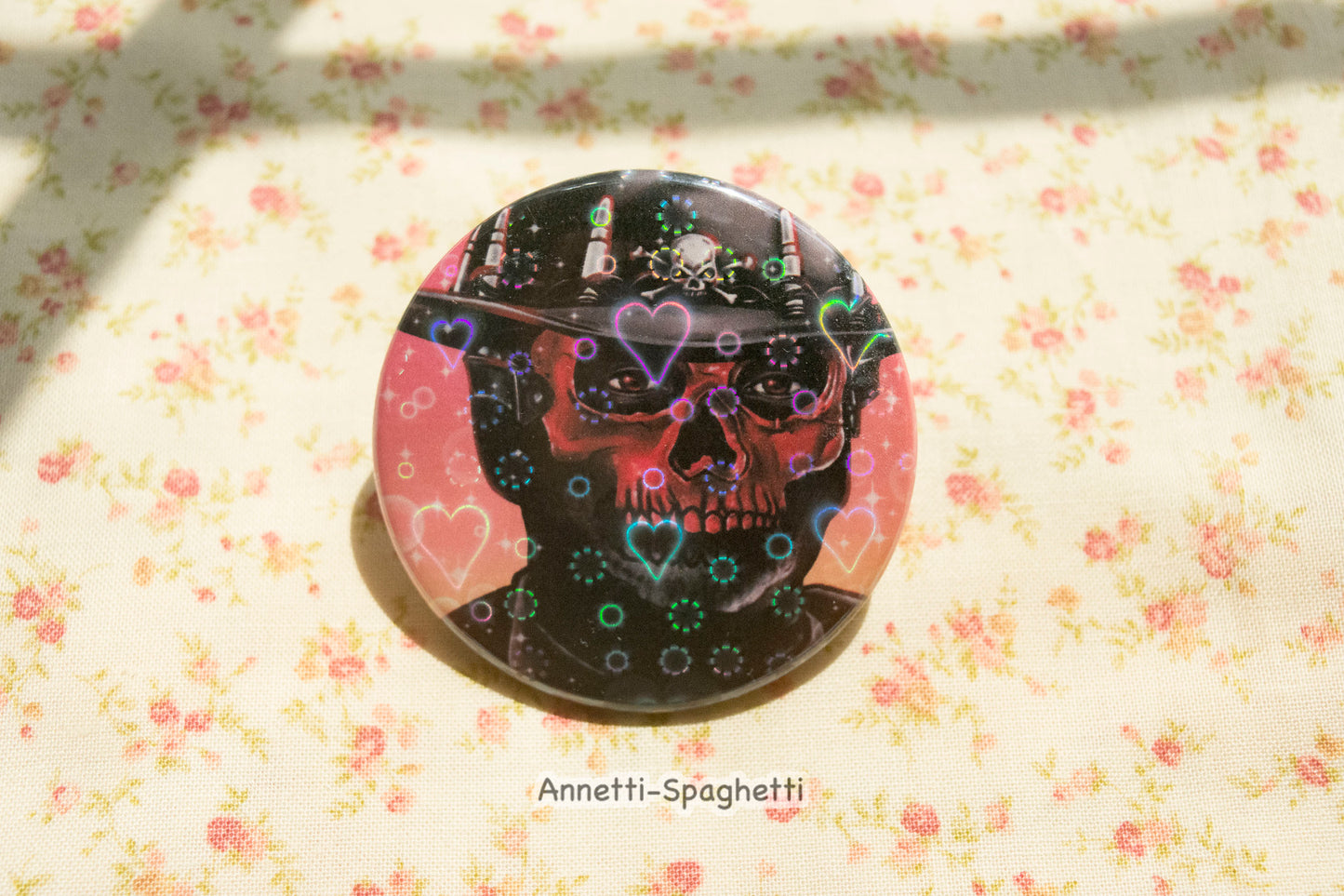 Call of Bro Gunslinger Ghost Heart Holographic Large Button