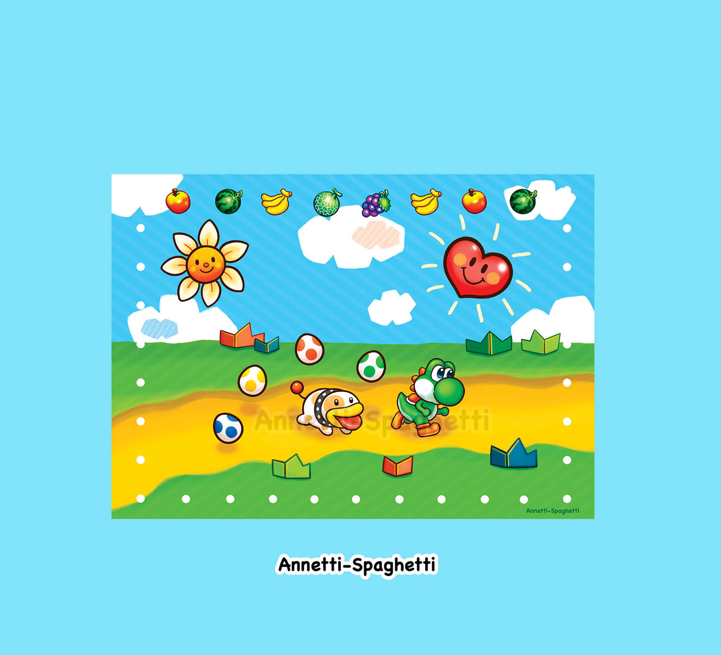 Fruit Dino Story Mini Print (5x7 in)