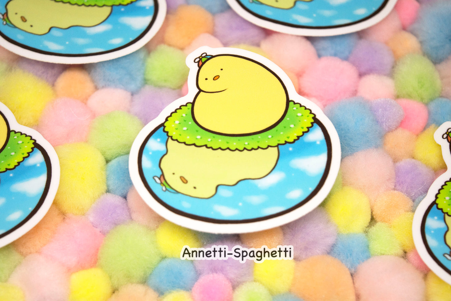 Reflecting Ducky 2.5 Inch Sticker