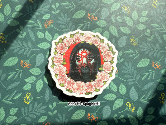 Floral Wreath Masked Singer Sticker