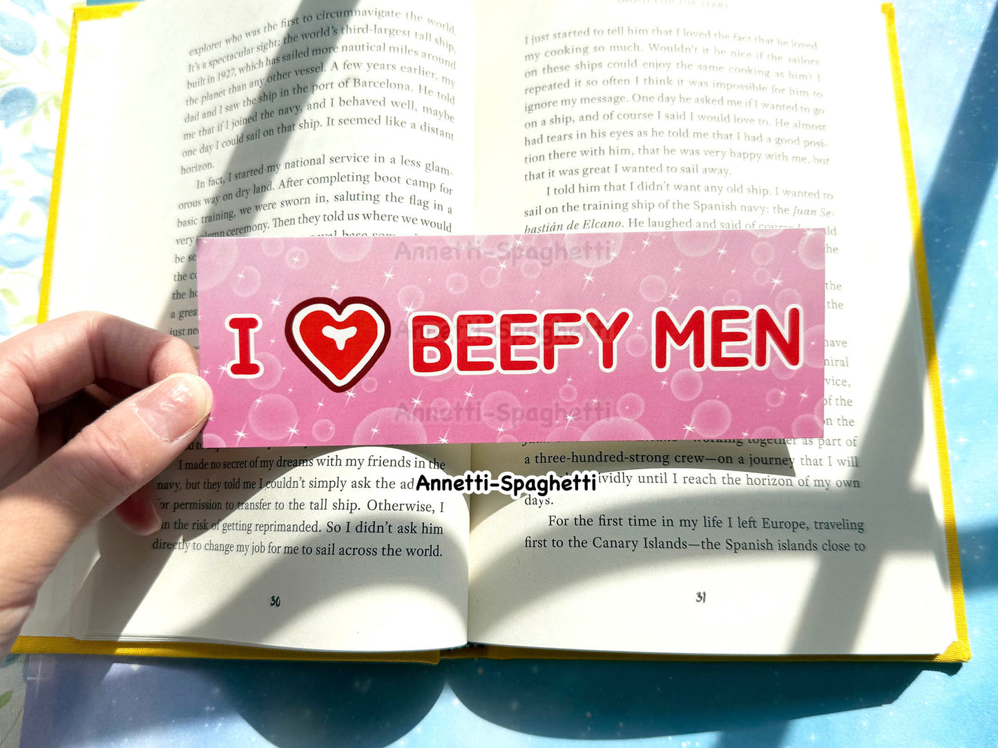 I Love Beefy Men Bookmark