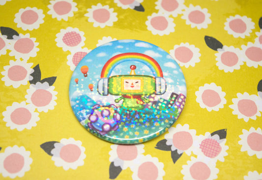 Katamari Day Sparkly Large Button