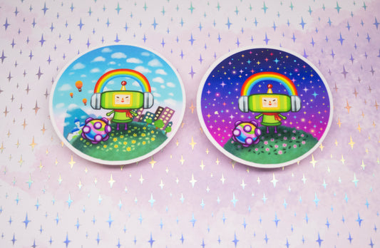 Prince of Cosmos Day and Night 2.5 Inch Stickers