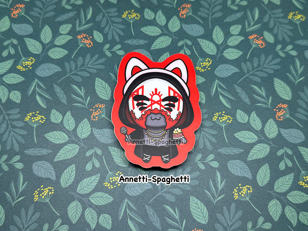 Kitty Ear Mystery Man 3 Inch ST Inspired Sticker