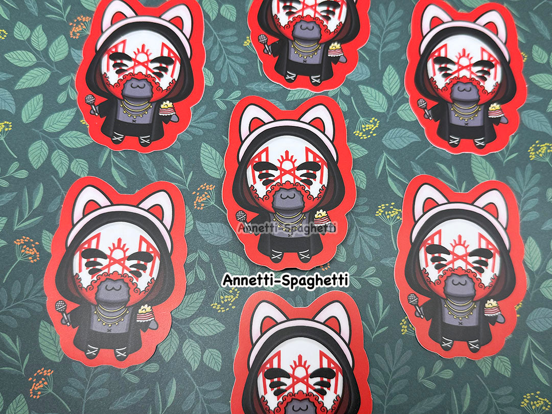 Kitty Ear Mystery Man 3 Inch ST Inspired Sticker