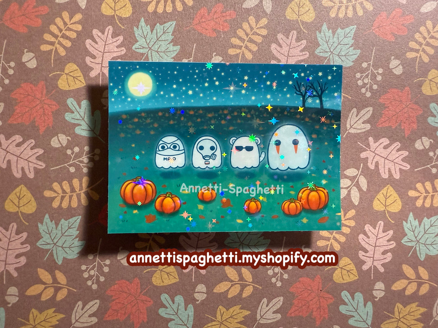 Spooky Tactical Ghosts Sparkly Sticker