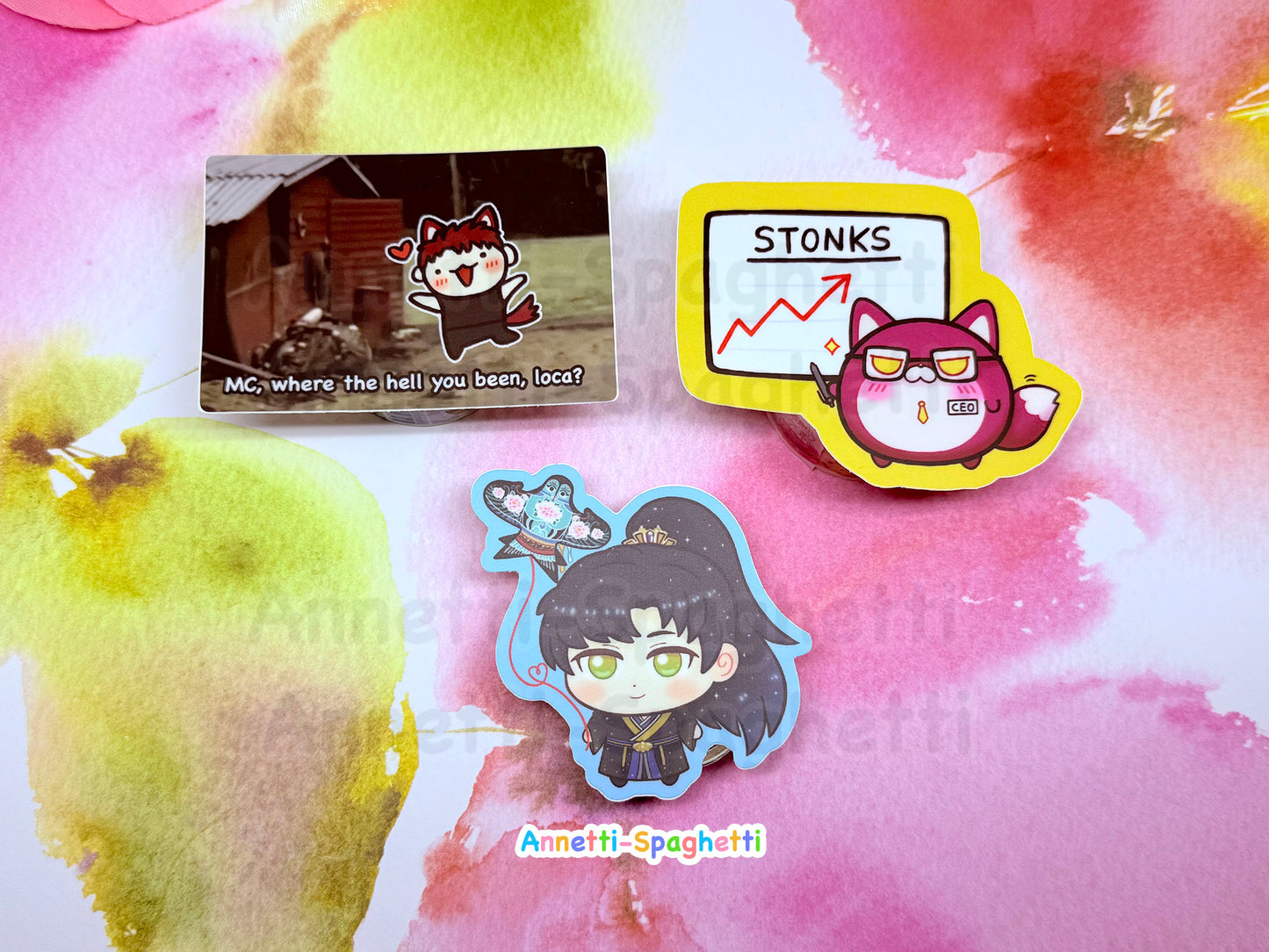 Otome Romance Game Sticker Pack (3 Pcs), LADS Werewolf Boyfriend & Qixi Hanfu Doctor Boyfriend Limited Edition Artist-Made Bundle