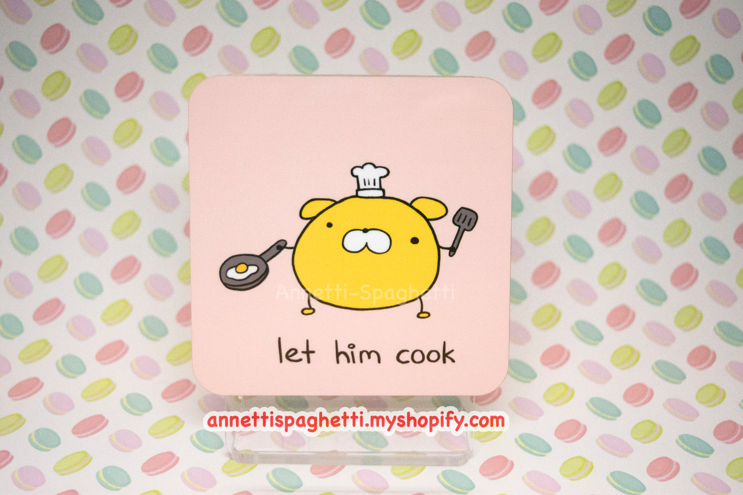 Let Him Cook Square Coaster