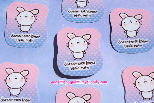 Math Bunny Sticker