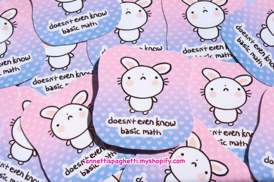 Math Bunny Sticker