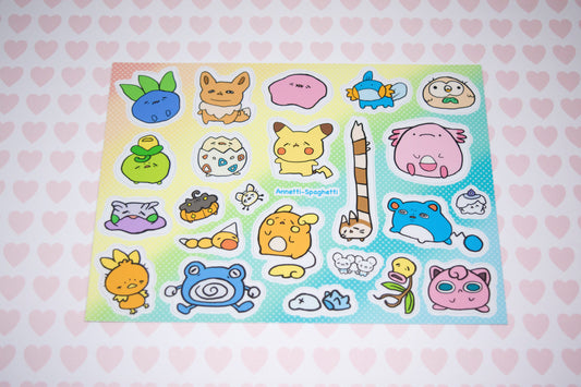 Mood Pokies 5 x 7 Inch Sticker Sheet