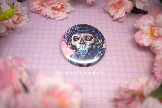 Call of Bro Ghost Heart Holographic Large Button
