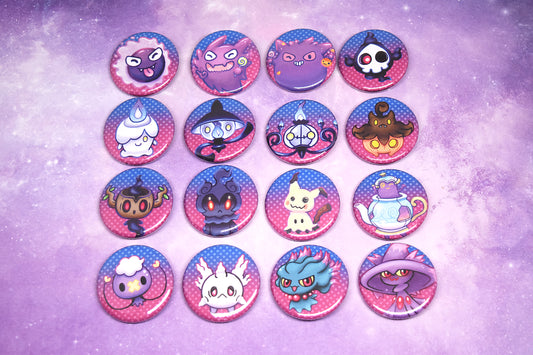 Ghost Monsters Button Set