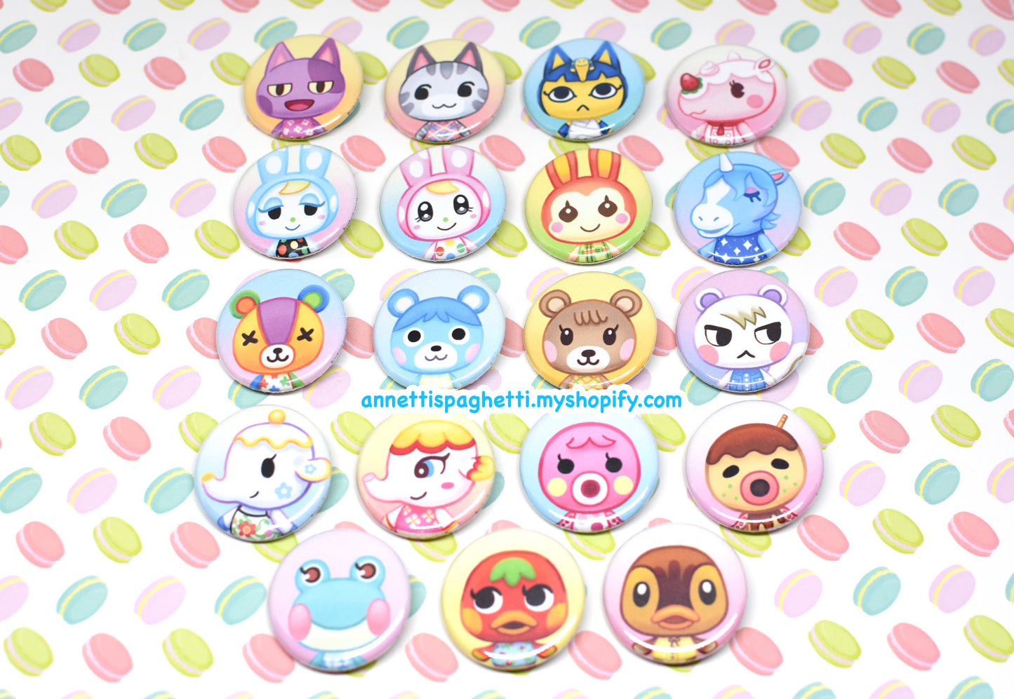 AC Dreamie Animal Villagers Button Set #1