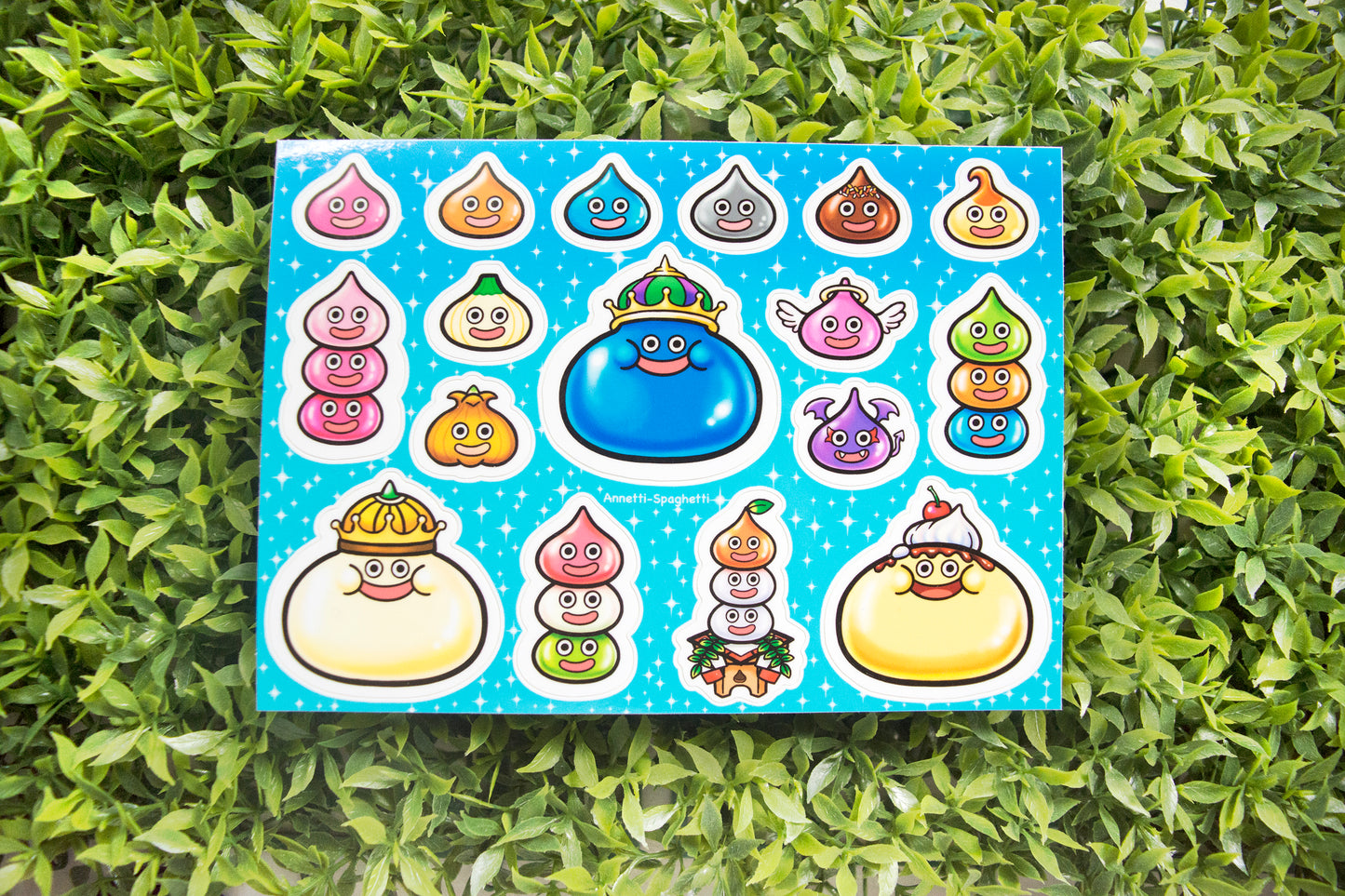 DQ Slimes 5 x 7 Inch Sticker Sheet | DQ Treasures DQB2 Monster Themed Sticker Sheet