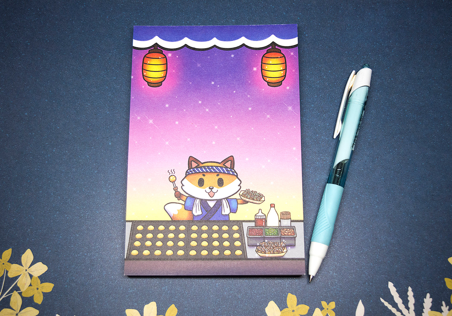 Takoyaki Fox 4 x 6 Memo Pad