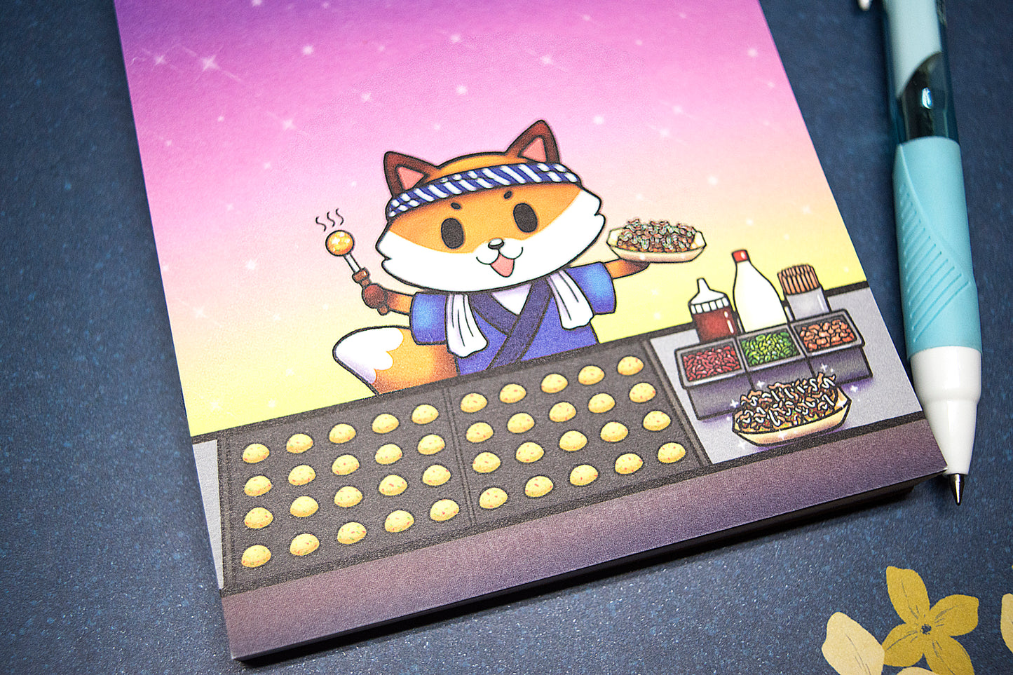 Takoyaki Fox 4 x 6 Memo Pad