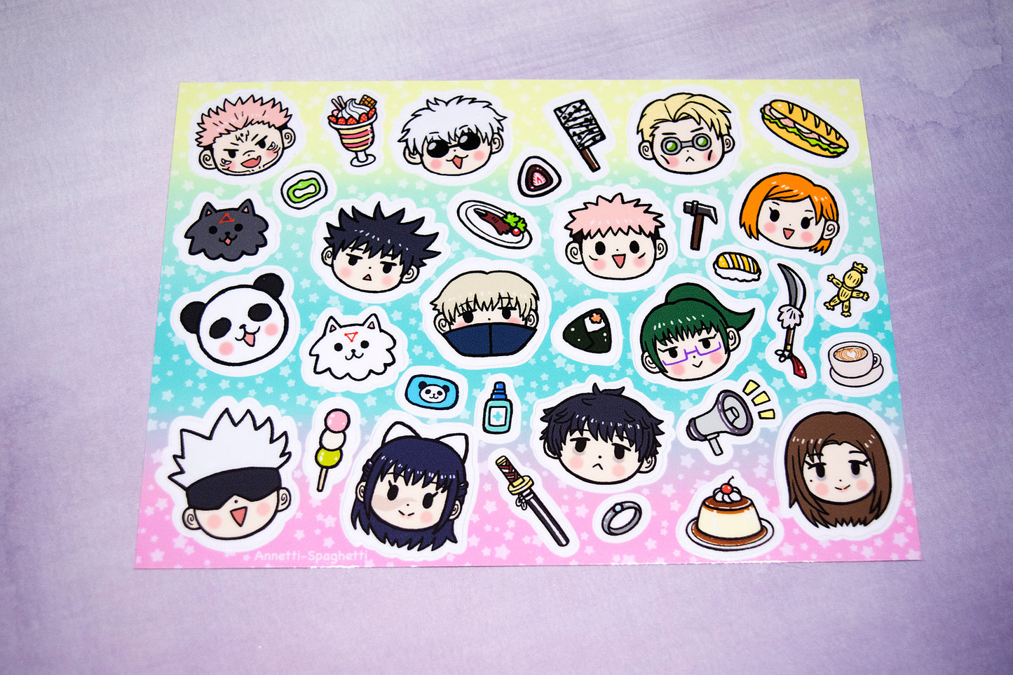 Anime Exorcists 5 x 7 Inch Sticker Sheet