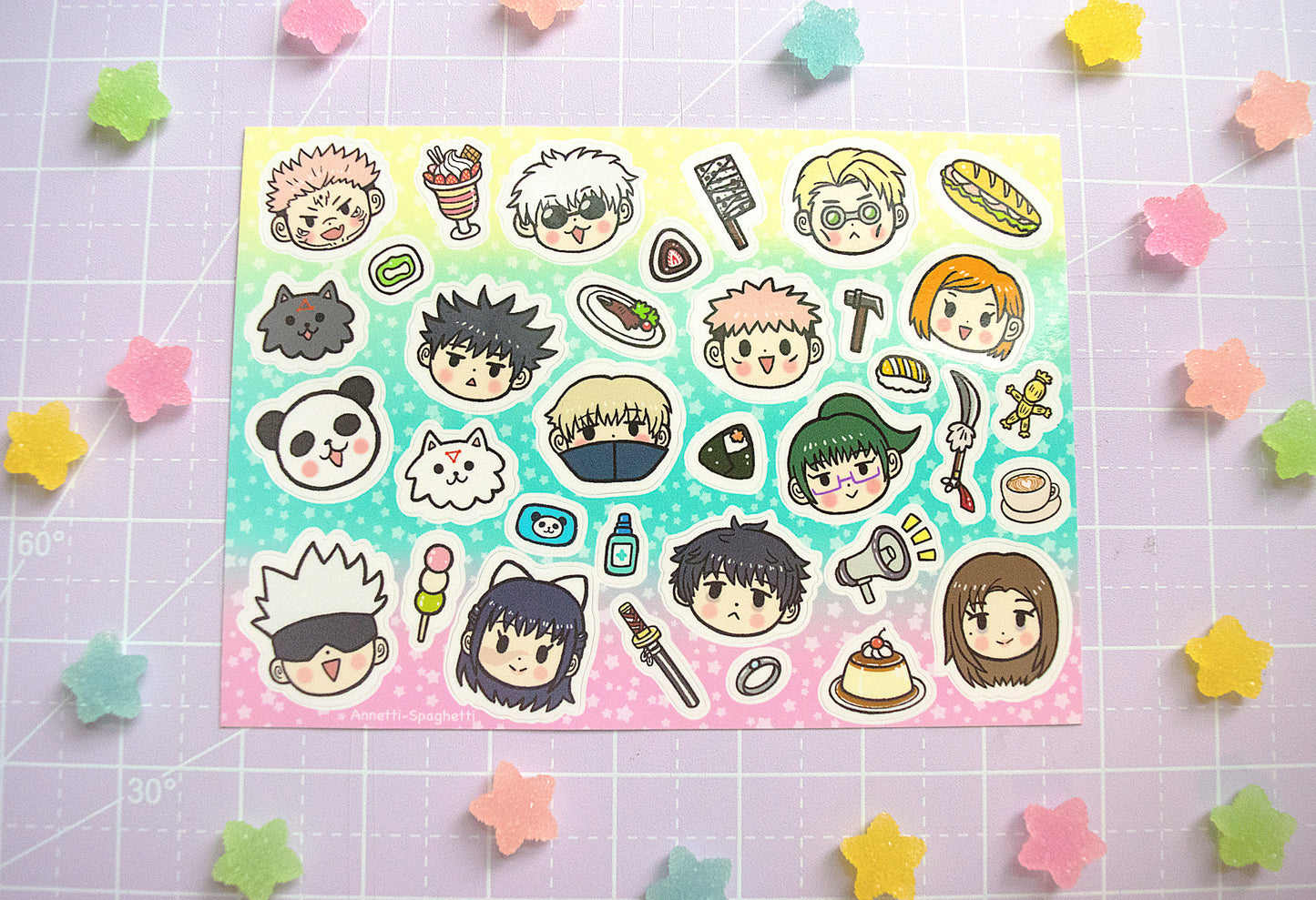 Anime Exorcists 5 x 7 Inch Sticker Sheet