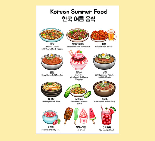 Korean Summer Food Large Print